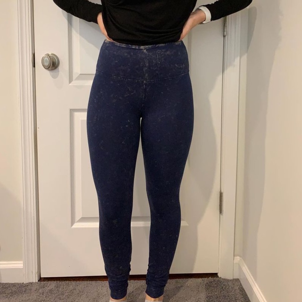 blue and black wash leggings combo deal